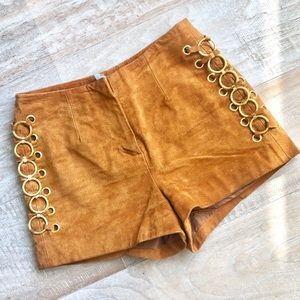 Genuine Suede High Waisted Shorts
